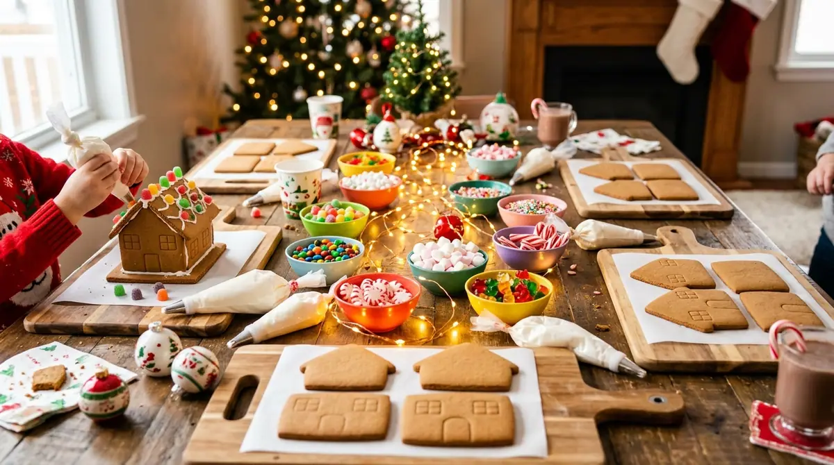 Building gingerbread houses at t