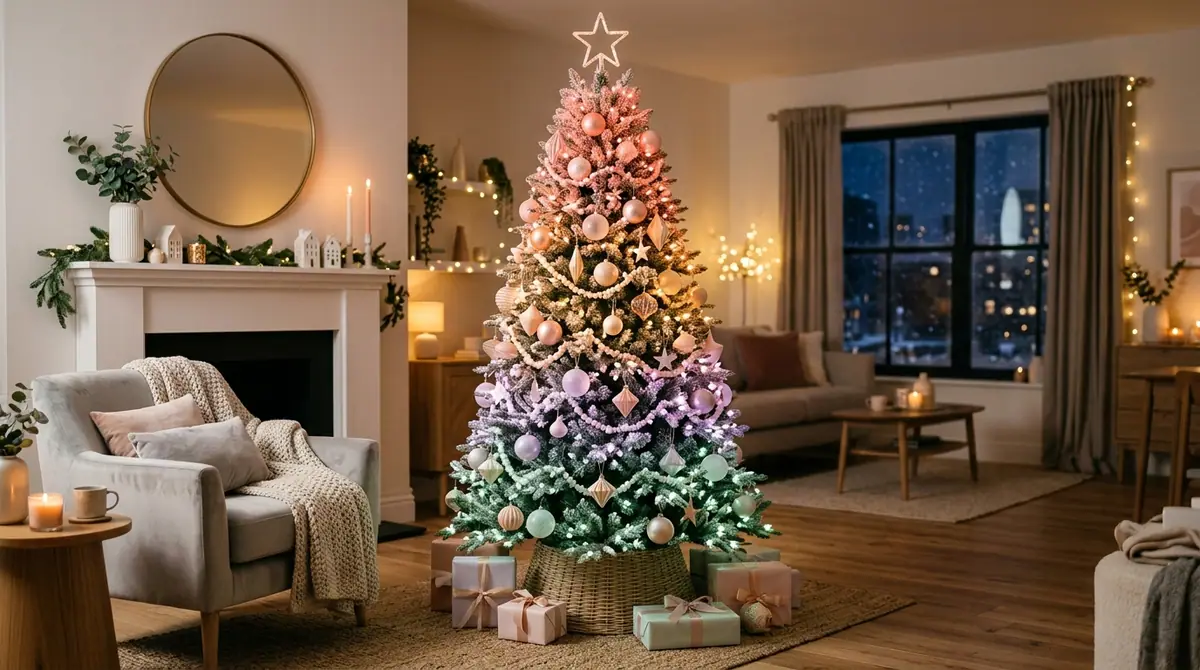 Christmas tree illuminated in pa