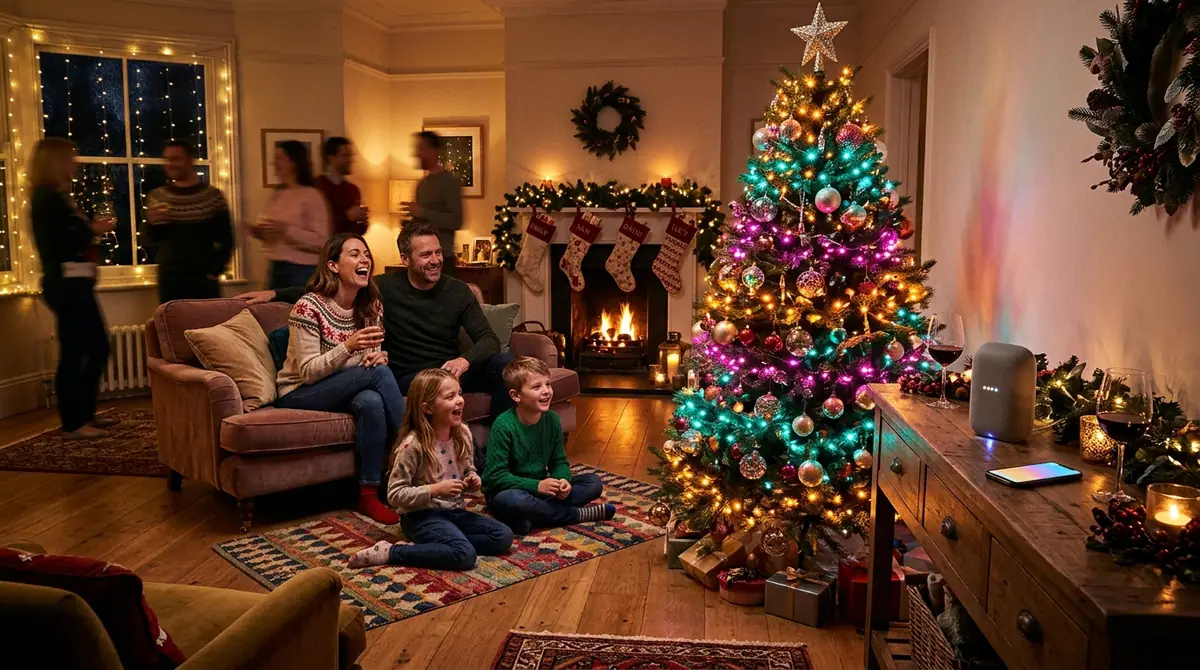 Christmas tree lights flashing i