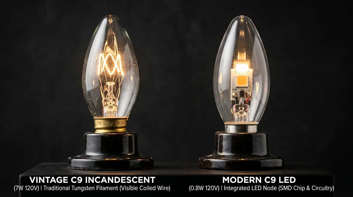 Comparing incandescent and led b