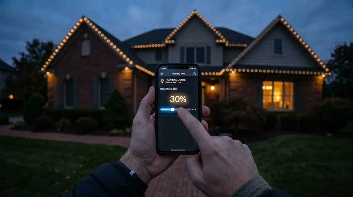Dimming roofline lights with sma