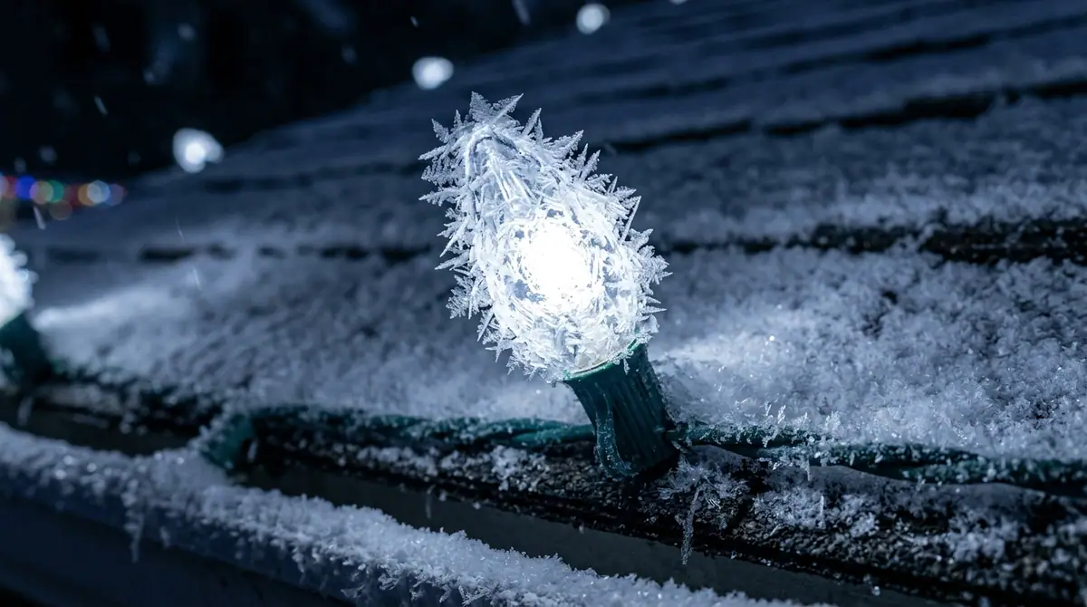 Frost covered led light bulb