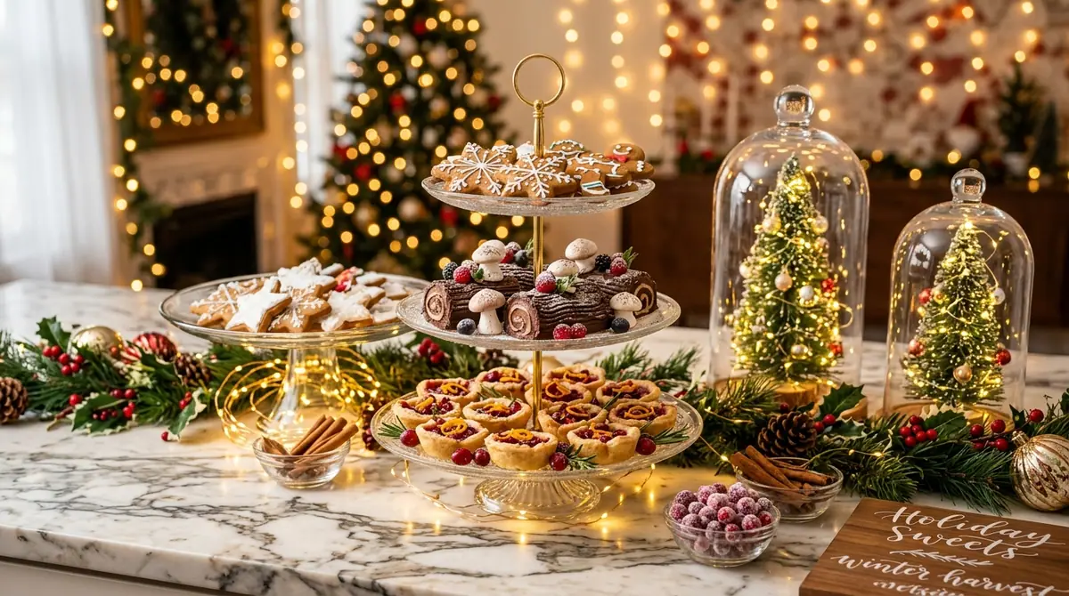 Holiday dessert buffet display o