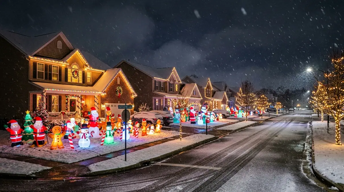 Inflatable holiday decorations o