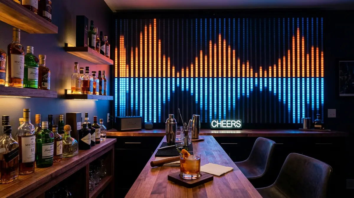 Led curtain light equalizer display