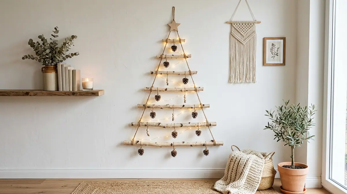 Minimalist branch christmas tree