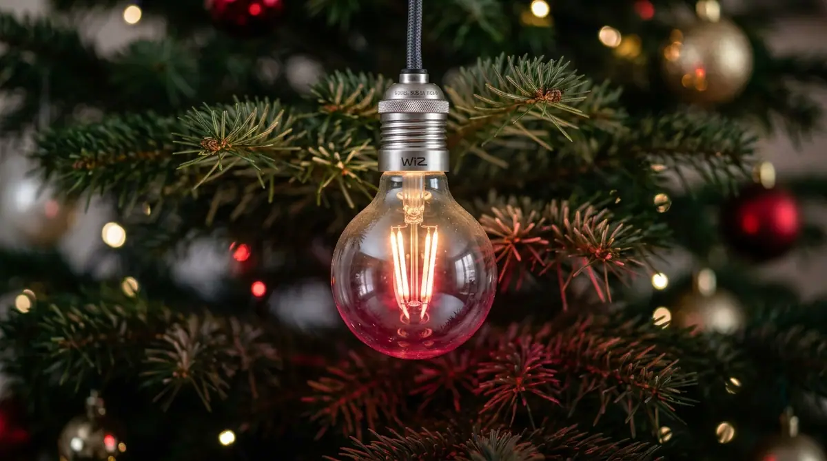Smart christmas bulb changing color