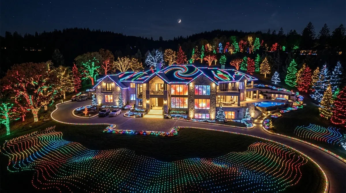 Smart lighting display at home