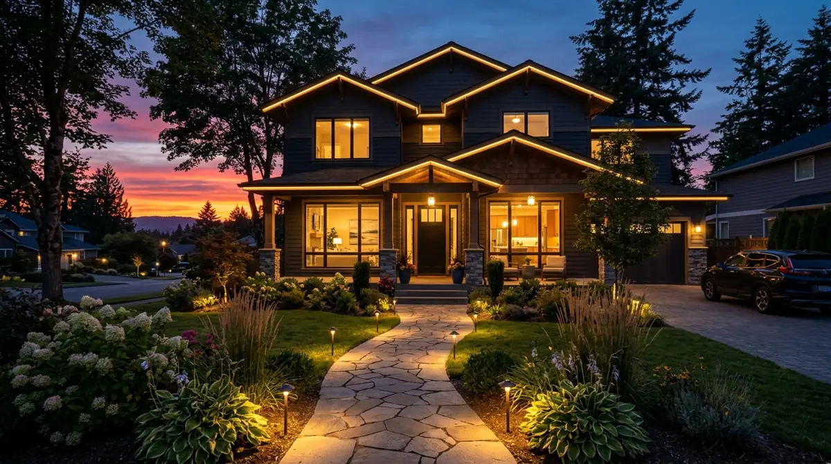 Smart lights turning on at
