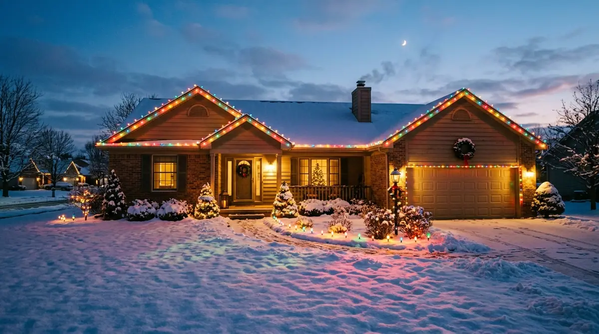 Suburban home decorated with chr