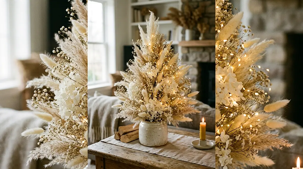 Tabletop dried botanical christm