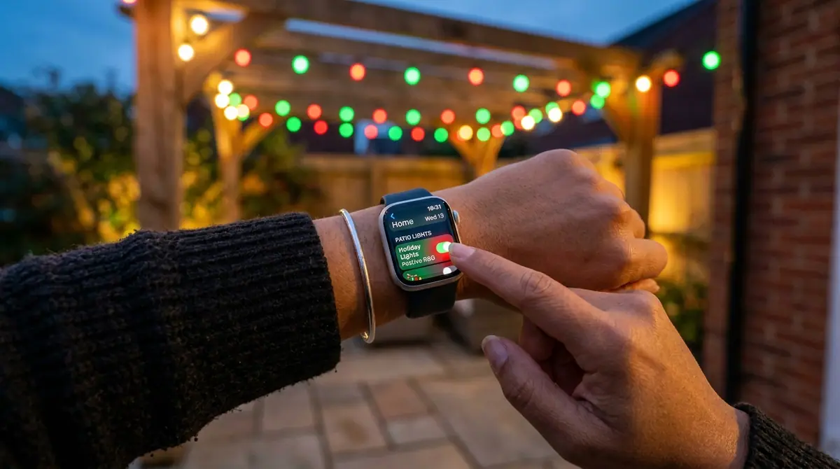 Tapping watch turns on lights